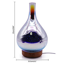 Universal Feu d'artifice 3D forme de vase en verre humidificateur d'air avec 7 couleurs LED lumière nocturne Diffuseur d'huiles essentielles aromatiques Fabricant de brouillard Ultrasonique Hu | Humidificateur