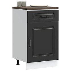 vidaXL Armoire de cuisine Kalmar noir bois d'ingénierie