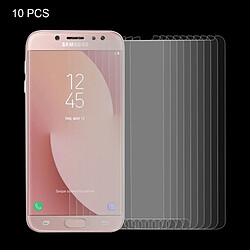 Wewoo Verre trempé pour Samsung Galaxy J7 2017 Version US 0.3mm 9H Surface Dureté 2.5D Antidéflagrant Non-écran Plein Écran Film 10 PCS