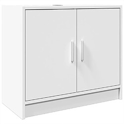 vidaXL Armoire de lavabo blanc 63x29x55 cm bois d'ingénierie