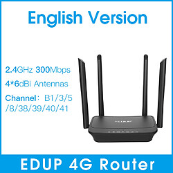 Acheter Routeur Wifi sans fil 300 Mbps 802.11b / g / n 4G LTE FDD Mobile Hotspot CPE avec fente Sim et port LAN