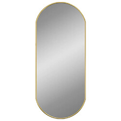 Avis Maison Chic Miroir mural | Miroir Décoration pour Maison Salle de Bain Doré 70x30 cm Ovale -GKD10800