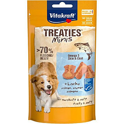 VITAKRAFT Treaties Mini Friandise pour chien au Saumon + Oméga 3 - Lot de 8 sachets de 48g