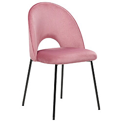 Acheter Beliani Chaise de salle à manger COVELO Set de 2 Velours Rose