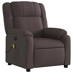 Avis vidaXL Fauteuil de massage inclinable électrique Marron foncé Tissu