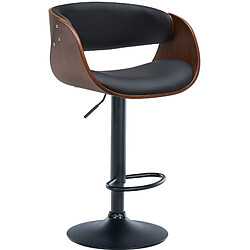 Non Tabouret de bar Portmore simili cuir noir