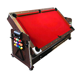 Simba BILLARD AMERICAIN 7FT MATTEW ROUGE + HOCKEY DE TABLE + TABLE DE TENNIS + PLAN COVERTOUR