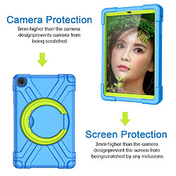 Coque en TPU + Silicone avec béquille pivotante à 360° bleu/béquille verte pour votre Samsung Galaxy Tab A 10.1 (2019) SM-T510