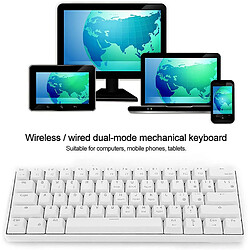 Avis Chrono Clavier pour Tablette RK61 Clavier Mécanique Bluetooth Filaire/sans Fil Pièces D'ordinateur pour Tablette/Téléphone(blanc)