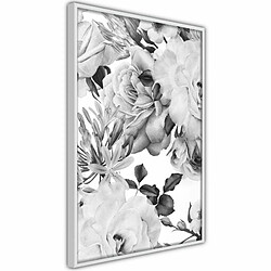 Paris Prix Affiche Murale Encadrée Black and White Nature 40 x 60 cm Blanc