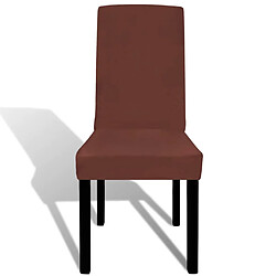 Avis Decoshop26 Housse de chaise 6 pcs - Marron