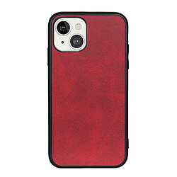 Coque en TPU + PU rouge pour votre Apple iPhone 13 6.1 pouces