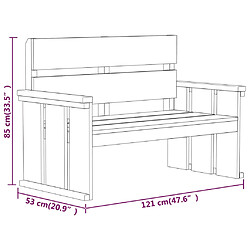 vidaXL Ensemble à manger de jardin 3 pcs Bois de pin imprégné pas cher