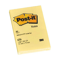 Notes repositionnables jaune classique Post-it 76 x 51 mm - bloc de 100 feuilles - Lot de 12