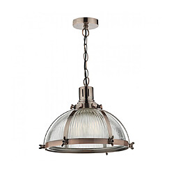 Luminaire Center Suspension Debut cuivre antique et verre 1 ampoule