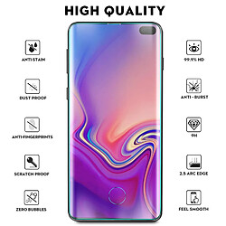 Verre trempé Incurvé Samsung Galaxy S10 Plus Couverture Complète Protection Ecran Protecteur d'écran Ultra Résistant Little Boutik®