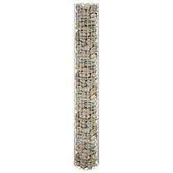 vidaXL Poteau à gabion circulaire Acier galvanisé Ø30x200 cm