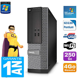 PC DELL 3020 SFF Intel G3220 Ram 4Go Disque 250 Go DVD Wifi Windows XP Pro - Occasion