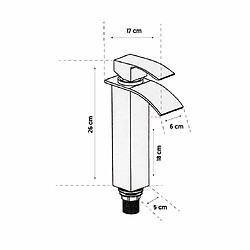 Acheter Kiamami Valentina ROBINET DE LAVABO HAUTE CASCADE NOIR MAT | NARDIS