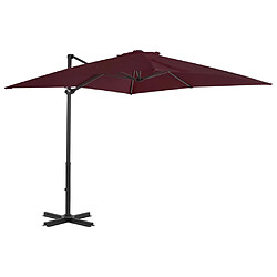 Maison Chic Parasol Jardin | Parasol déporté avec mat en aluminium Bordeaux 250x250 cm - GKD71782