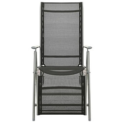 Maison Chic Chaise de jardin - Fauteuil d'extérieur inclinable Textilène et aluminium Argenté -MN98990