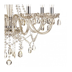 Acheter Luminaire Center Suspension Raphael verre champagne et chrome poli 8 ampoules