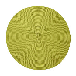 Thedecofactory TAM TAM - Tapis en coton réversible effet cordage vert anis diam.120