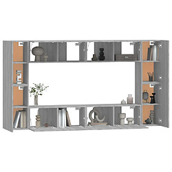 Avis vidaXL Ensemble de meubles TV 8 pcs Sonoma gris Bois d'ingénierie