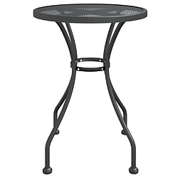 Maison Chic Mobilier à dîner 5 pcs de jardin - Ensemble table et chaises d'extérieur - Salon/Mobilier de jardin classique Maille Métal Anthracite -MN58531 pas cher