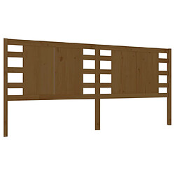 vidaXL Tête de lit Marron miel 126x4x100 cm Bois massif de pin