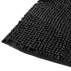 Tapis de Salle de Bain Chenille 50x80cm Noir