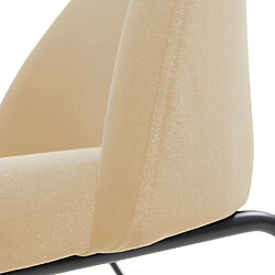 Fauteuil de lounge VELVO Velours beige hjh OFFICE