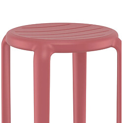 Alterego Tabouret de jardin mi-hauteur 'PEYA MINI' rouge en matière plastique pas cher