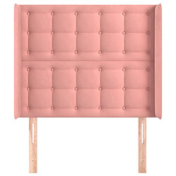 Avis Maison Chic Tête de lit scandinave avec oreilles,meuble de chambre Rose 103x16x118/128 cm Velours -MN66468