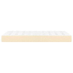 Avis vidaXL Matelas de lit à ressorts ensachés crème 120x190x20 cm Tissu