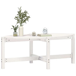 Acheter Maison Chic Table basse,Table Console Table d'appoint, Table pour salon Blanc 118x63x45 cm Bois massif de pin -MN67087