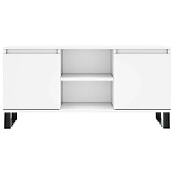 Acheter vidaXL Meuble TV blanc 104x35x50 cm bois d'ingénierie