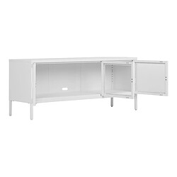 Acheter EPIKASA Meuble TV Brisbane, Blanc, Métal, 130x40x55 cm