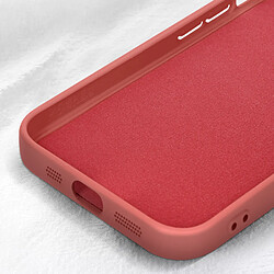 Avis Avizar Coque Silicone pour iPhone 15 Caméra Protégée Soft Touch Série Sweet Saumon