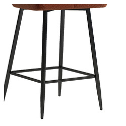 Moloo LEA-Tabouret de bar en tissu bouclé Terracota et métal noir (x2) pas cher