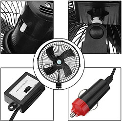 Universal Ventilateur de refroidissement oscillant de vitesse réglable de 10 pouces 12V avec clips pour le camion de station wagon de la famille pas cher