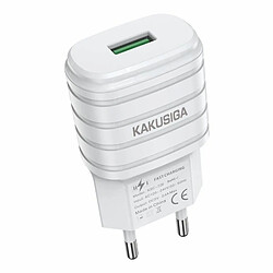 iKaku KSC-726 MINGTONG 2.4A Chargeur intelligent avec port USB unique Blanc