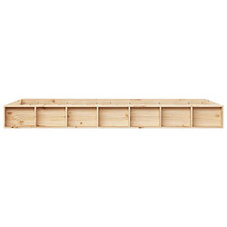 Maison Chic Lit adulte - Lit simple Cadre de lit,Structure du lit Contemporain 90x200 cm Bois massif -MN77607 pas cher