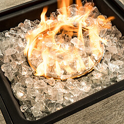 4 Kg verres de feu pour braséro à gaz d’extérieur jardin verre trempé translucide Teamson Home PT-FG0001