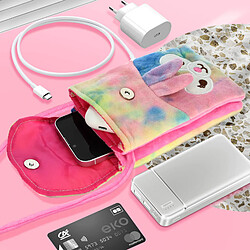 Acheter Avizar Pochette Bandoulière pour Smartphone en Tissu Design Ourson Arc en Ciel