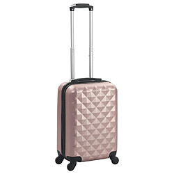 vidaXL Valise rigide Doré rose ABS