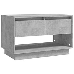 vidaXL Meuble TV gris béton 70x41x44 cm bois d'ingénierie