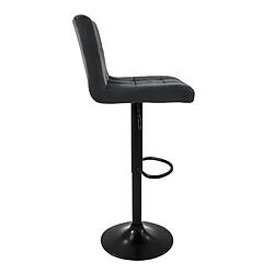 Avis Tabouret de bar (lot de 2) Gris Revêtement velours avec dossier et repose-pieds Hauteur réglable 63-83cm ML-Design