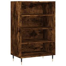 vidaXL Buffet haut chêne fumé 57x35x90 cm bois d'ingénierie