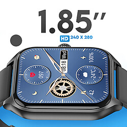 Borofone Montre Intelligente Fonction Appel Tracker d'Activité Écran 1.85'' Noir pas cher